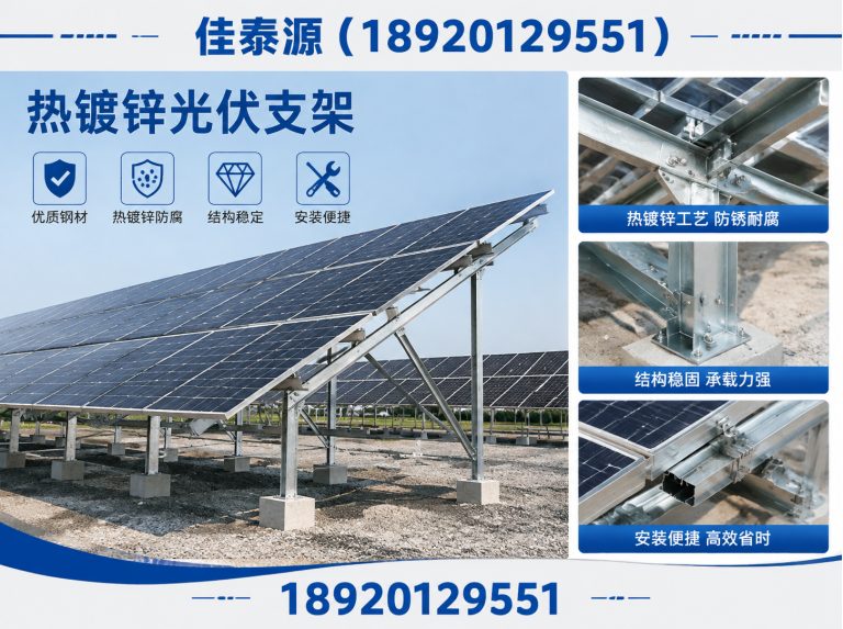 南开区热镀锌光伏支架展示图